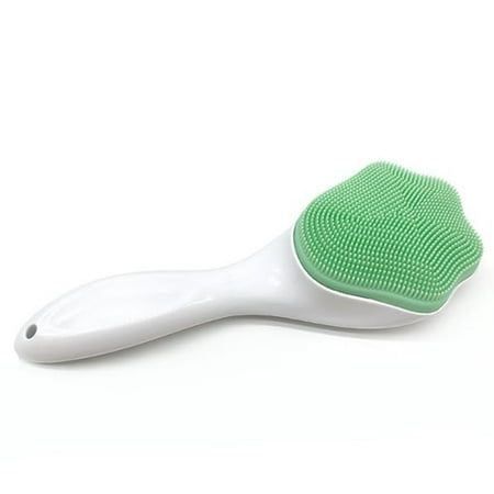 1 Pack Face Scrubber Exfoliating Brush, Manual Handheld Facial Cleansing Brush Blackhead Scrubber, Soft Food Grade Silicone bristles for Face Skincare